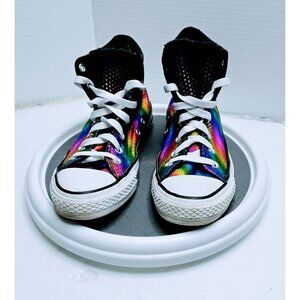 Converse Womens Rainbow Gradient High-Top Sneakers US 7 EU 37.5 Textile Upper &